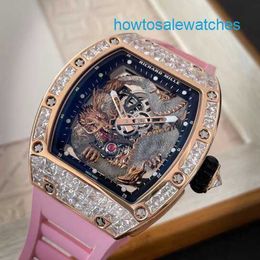 RM Watch Luxury Watch Swiss Watch Rm57-03 Original Diamond RM5703 Rose Gold Crystal Dragon Limited Edition Leisure