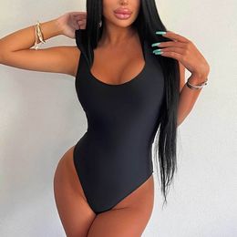 Women's Swimwear One-Piece Swimsuit Female Star Hooded Openwork Strap Solid Colour One-Piece Bikini