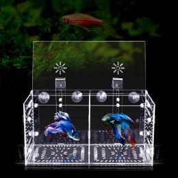 Tanks Fish Separation Breeder Box Acrylic Transparent Fish for Tank Breeding Isolation Box Aquarium Hatchery Incubator Holder B03E