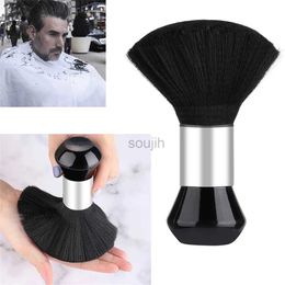 Makeup Brushes High Quality Black Cosmetic Hairdressing Sweeping Neck Duster Cutting Brush Barbershop Cut Brush ldd240313