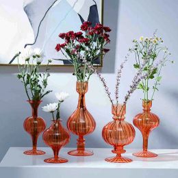 Vases Home Decor Glass Vase Nordic Flower Vase Flower Pot Room Decor Vase for Decoration Terrarium Living Room Decoration Table Art