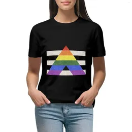 Women's Polos LGBT & Gay Pride Ally Flag Shirt Shirts T-shirt Aesthetic Clothes Graphic Tees Cotton T Women