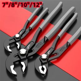 Files 7"/8"/10"/12" Heavy Duty Quick Pipe Wrenches Large Opening Universal Adjustable Water Pipe Clamp Pliers Hand Tools for Plumber