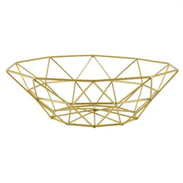 Jewelry Pouches Metal Wire Fruit Basket Bowl Large Round Bread Storage Stand