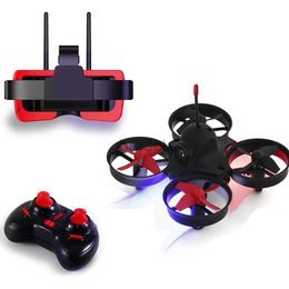 Drones RTF Micro FPV RC Quadcopter w/ 5.8G S2 800TVL 40CH Camera / LS-VR009 FPV Goggles VR Headset Helicopter Drone ldd240313