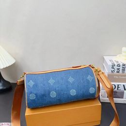 Circle Bag Designer Shoulder Bag Women Crsossbody Bag Denim Blue Flower Purse Fashion Messenger Bag 2024new Styles Circular Clutch Handbag Outside Daily Pocket