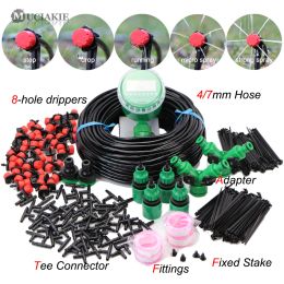 Kits MUCIAKIE 550M Automatic Garden Watering Adjustable Drip Irrigation System Digital Water Timer Controller 4/7mm Micro Drop Kits