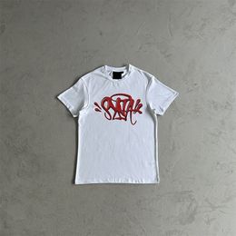 Syna world T-shirt street hip-hop short-sleeved casual sports summer men's and women's personalized flame print T-shirt