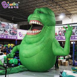 Großhandel attraktives Halloween Green Monster 6mH (20 Fuß) mit aufblasbarem Teufel mit Gebläse, der den Mundriesen Ghost Ballon Spielzeug für Schmuckspielzeugsport öffnet
