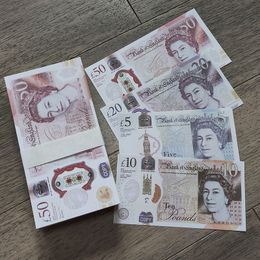 Funny Toy Paper Printed Fake Money Toys Uk Pounds Money GBP British 10 20 50 pound For Kids Christmas Gifts or Video Film