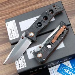 New Carbon Fiber Handle 273-03 Mini Adamas AXIS Folding Pocket Knife 440C Steel Blade Outdoor Tactical Combat Self-defense Knives EDC Tool BM 535 940 275