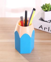 Cute POP Creative Pen Holder Vase Color Pencil Box Makeup Brush Stationery Desk Accessories Gift Storage Supplies4692479