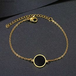 Bangle Stainless Steel Bracelets Minimalist Round Accessories Aesthetic Chain Fashion Charm Bracelet For Women Jewellery WeddingL2403