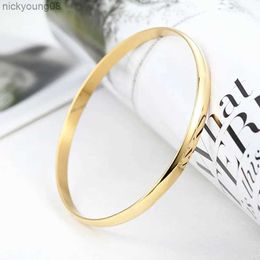 Bangle Stainless Steel 3 Colour Love Luxury Brand Lover Gold Bracelet For Women Gift Fashion Bangle Silver Jewellery Free Shipping 2024L2403