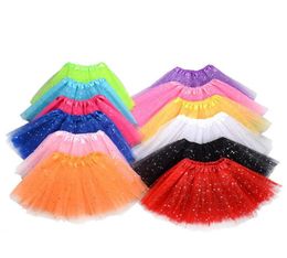 Sequins TUTU Dresses Kids Clothes Baby Girls Dance Ballet Skirt Tulle Pettiskirt Fluffy Princess Fancy Party Skirts Costume Dancew7302581