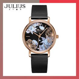 Designer High Quality Elegant and Fashionable Chinese Surface Mesh with Quartz Movement Waterproof Star Style Watch for Women