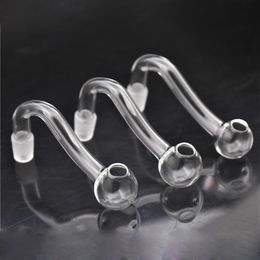 Cheapest Bent Glass Oil Burner Pipe Pyrex Tobacco Bowl Hookahs Adapter Thick Bong Pipes Smoking Shisha Tube Smoke Pipe for Dab Rig Bong Accessories