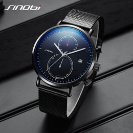 SINOBI New Men Watch Brand Business Watches For Men Ultra Slim Style Wristwatch JAPAN Movement Watch Male Relogio Masculino239R