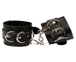 Black Handcuffs Erotic Sex Toys For Couples BDSM Sex Bondage Hand Ring Restraint Chain Adult Flirting Tools Sex Products 3505809