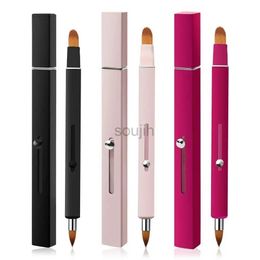 Makeup Brushes Aluminium Retractable Lip/brow Brush Golden Black Red Pink Telescopic Double-ended Lipstick Brush Portable Protect ldd240313