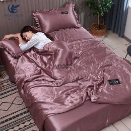 Comforters sets Summer Ice Cool Air Conditioning Quilt Bedsheet case 4PC Set Sofa Blanket Thin Cooling Comforters Travel Quilt Bedspread YQ240313