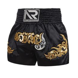 Boxing Shorts Anti-friction High Elasticity Breathable Muay Thai Cord Design Kickboxing Shorts for Men Mma Sanda Training Pants 240304