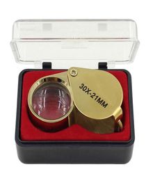 Novelty Items Metal Jewelry Magnifying Glass Jewelers Eye Tool Jewellery Folding Loupe Lens Triplet Diamond6629386