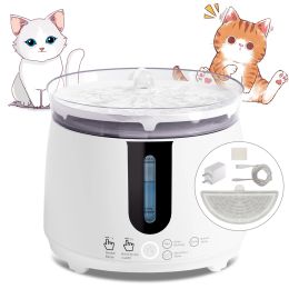 Supplies UltraQuiet Cat Water Fountain Filter Smart Automatic Pet Dog Water Dispenser&Burnout Prevention Pump 2L Recirculate Filtrin