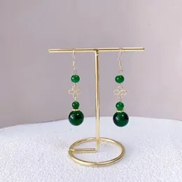 Dangle Earrings Green Retro Style Fashion And Elegant Long Qipao Hanfu Versatile For Women's Jewelry Earring Accessories
