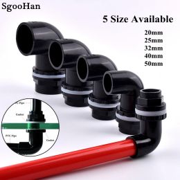 Gravestones Black I.d 20~50mm Pvc Pipe Aquarium Fish Tank 90° Elbow Drainage Connector Overflow Thread Diy Water Tank Inlet Outlet Joints