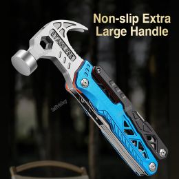 Hammer Multitool Claw Hammer Multifunctional Pliers Stainless Steel Tool Outdoor Survival Wire Cutter Camping Knife Wrench Hand Tools