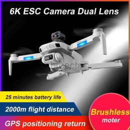 Drones F8 Pro Foldable RC Drone 6K HD Camera Wifi FPV GPS Drones 4K Professinal Obstacle Avoidance Quadcopter Brushless Dron ldd240313