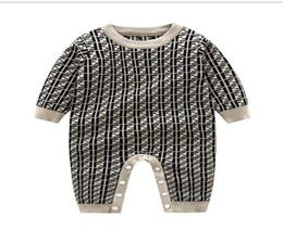 Kids Toddler Newborn Baby Clothes Autumn Winter Designer Baby Rompers Infant Clothing Baby Boys Girls Knitted SweaterJumpsuits H9942712