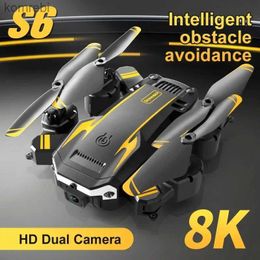 Drones S6 Mini Drone Professional 4K HD Camera For Optical Flow Localization 3sided Obstacle Avoidance Quadcopter Toy Gift 24313