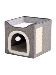 Cages Cat Bed Warm Pet House Four Seasons Universal Cat House Foldable Pet Dog Basket Tent Small Dog Mat Supplies Bed For Cats