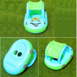 Toy Tents Toy Tents Baby Swim Ring Sunshade Steering Wheel Floating Summer Kids Infant Seat Safety Swimming Trainer Pool Inflatable Float Rings 230726 L240313