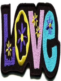 Custom Love peace hippie boho retro flower power hippy embroidered ironon patch new design badge 5542296