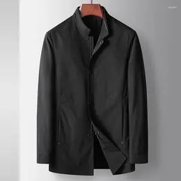 Men's Trench Coats 2024 Spring Style Jackets Men Fashion England Coat Mens Casual Outerwear Clothing Size M-3XL
