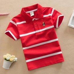 Boys Polo Tshirt Cotton Toddler Tops Quality Summer Children Tee Fashion Shirt Kids Clothes 314T 240307