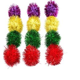 Cat Toy 5cm Ball Sparkling Small Balls Pet funny Toys Cats supplies Random Color 80Pcs per lot263m