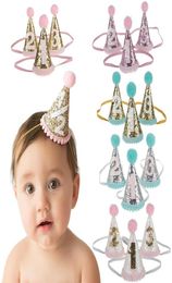 Baby Birthday Party Hat Children Cone Round Ball Hair Band Princess Headdress Gathering Supplies Number5882425