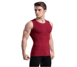 The new men 039s body sculpting plastic clothing light pressure comfortable breathable fast drying sports vest3394647