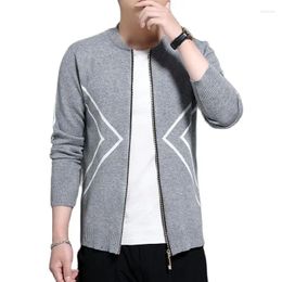 Men's Sweaters Fashion Man Knitted Zip Cardigan Slim Mens Sweater Coat Casual