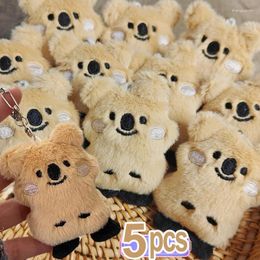 Keychains 1-5pcs Funny Plush Koala Keychain School Bag Pendant Doll Cute Bear Hanging Accessories Key Chain Children's Gift