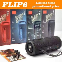 Portable Bluetooth Speaker Flip 6 Wireless Speaker USB Charging IPX5 Waterproof Portable Outdoor Stereo Bass Music Bluetooth Speaker Independent TF Card