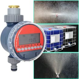 Timers WUJIE Ball Valve Irrigation Timer Automatic LCD Watering Electronic Water Tank Controller Irrigator for Home Garden Greenhouse