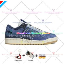 Designer Casual Shoes Forum Low Sneakers Bad Bunny Men Women 84S Trainer Back To School Yoyogi Park Suede Leather Easter Egg Low Brown Designer Sneakers Trainer 637