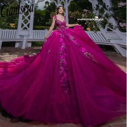 2024 Off-Shoulder Ball Gown Sweet 15 16 Beaded Quinceanera Dresses Appliques Lace Beading Glitter Tulle Birthday Party Gowns