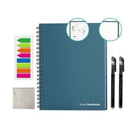 Reusable Smart Notebook Digital Notepad A4 Lined Dotted with Erasable Pen and Wipe for Sketch Cloud Storage Reuse Endlessly 240306