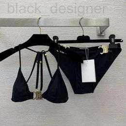 Women's Swimwear designer sexy bikini swimwear women three-pointed metal fittings tie string neckline Bikini split swimsuit VZHZ